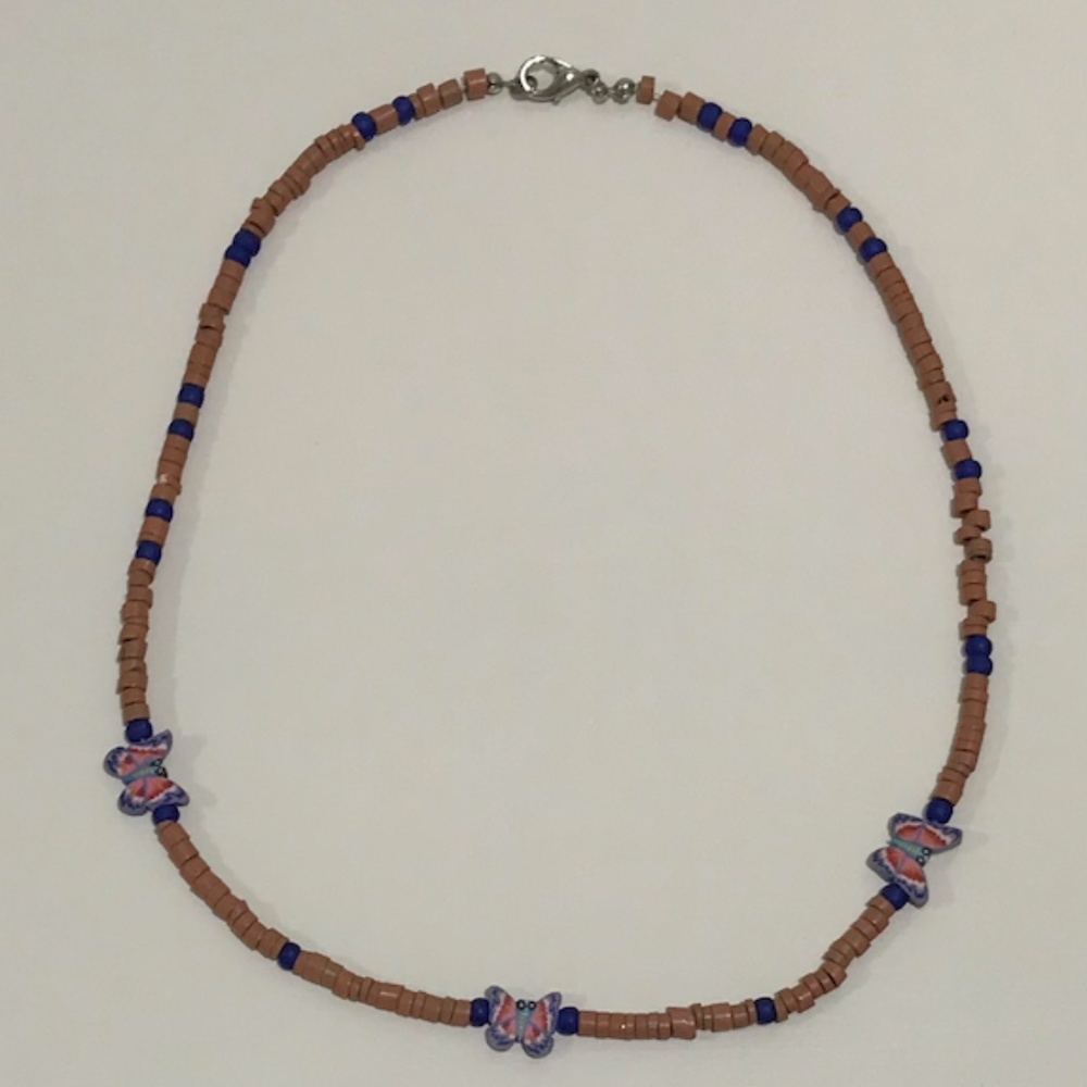 Bohemian Butterfly🦋🦋🦋Beaded Artisan Necklace - Picture 2 of 9